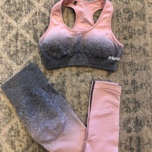 OG Gymshark Ombré Seamless Set (bra M, leggings S)